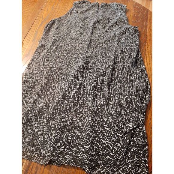 Size 8 Lauren Ralph Lauren Black White Sleeveless Ruffle Top Midi Dress Sundress - Picture 4 of 4